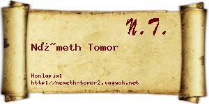 Németh Tomor névjegykártya